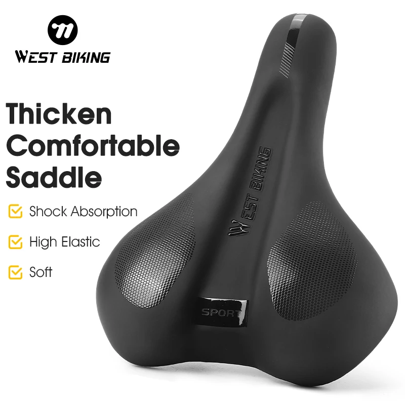 WEST BIKING Bicycle Saddle MTB Mountain Road Bike Seat Cycling Cushion Exercise Bike Saddle for Men Women Ergonomic Cushion