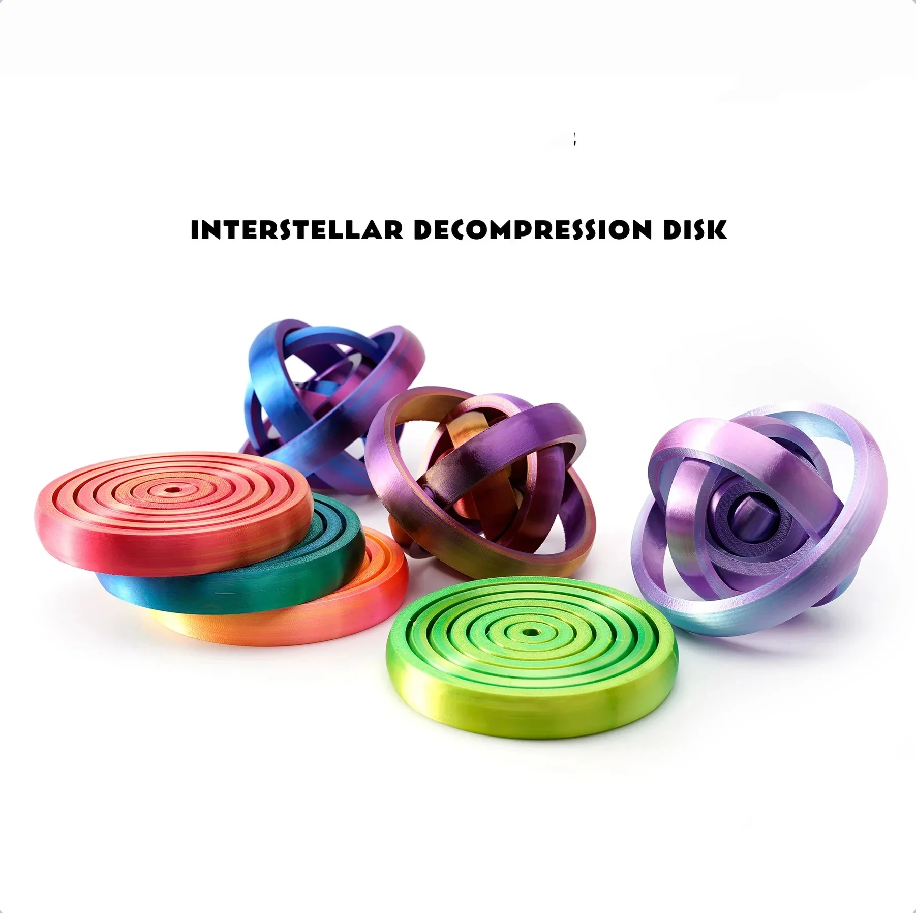 3D Printed Interstellar Stress Relief Spiral Polygonal Toy Creative Star Stereo Fingertip Gyroscope Stress Relief Toys