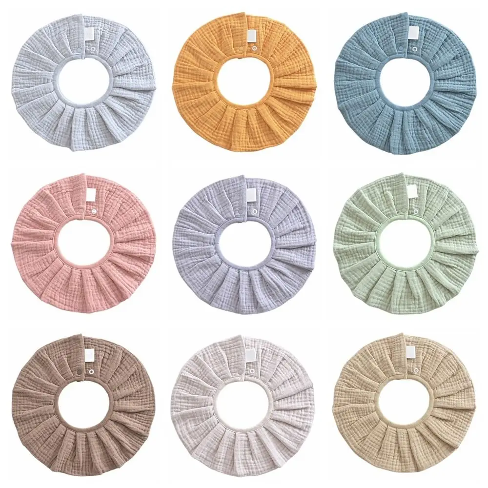 High Quality Pure Cotton Bibs 360 ​​° Rotate Absorbent Teething Drooling Bib Soft Essentials Newborn Saliva Bib For Boys Girls