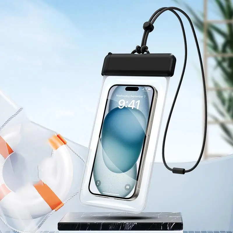 Clear Window Waterproof Phone Pouch - Touchscreen Case For Underwater Photos, Swimming, Rafting