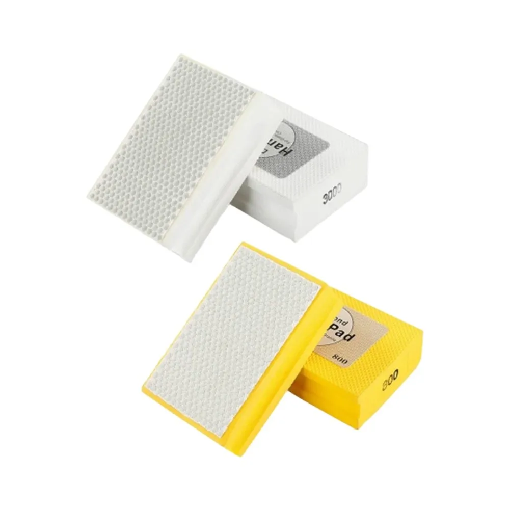 2Pcs Hand Wipe Pads Resin Material For Stone Renovation Edge Repair And High Gloss Manual Polishing Kit
