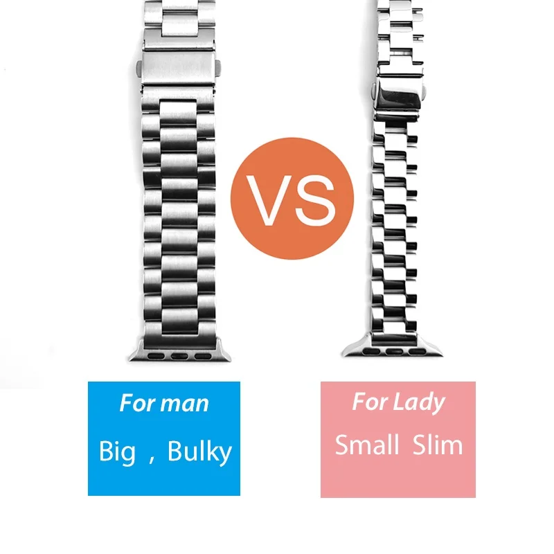 Женский тонкий браслет из нержавеющей стали для Apple watch 9 Ultra 49 мм, ремешок 40 мм 38 42 41 45 мм для iWatch8 SE/6/5 7, роскошный металлический ремешок