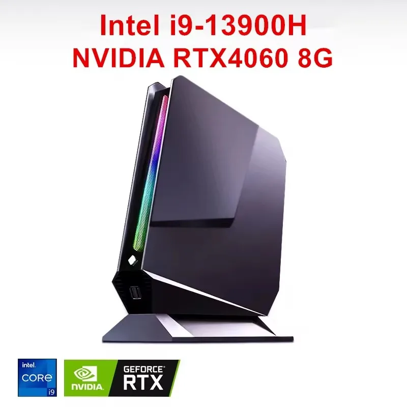 Nvidia-Mini PC Gaming RTX 4060 3050 8G Intel i9 13900H 12900H i7 13700H RGB, ordenador de escritorio Barebone WiFi6, 13th Gen