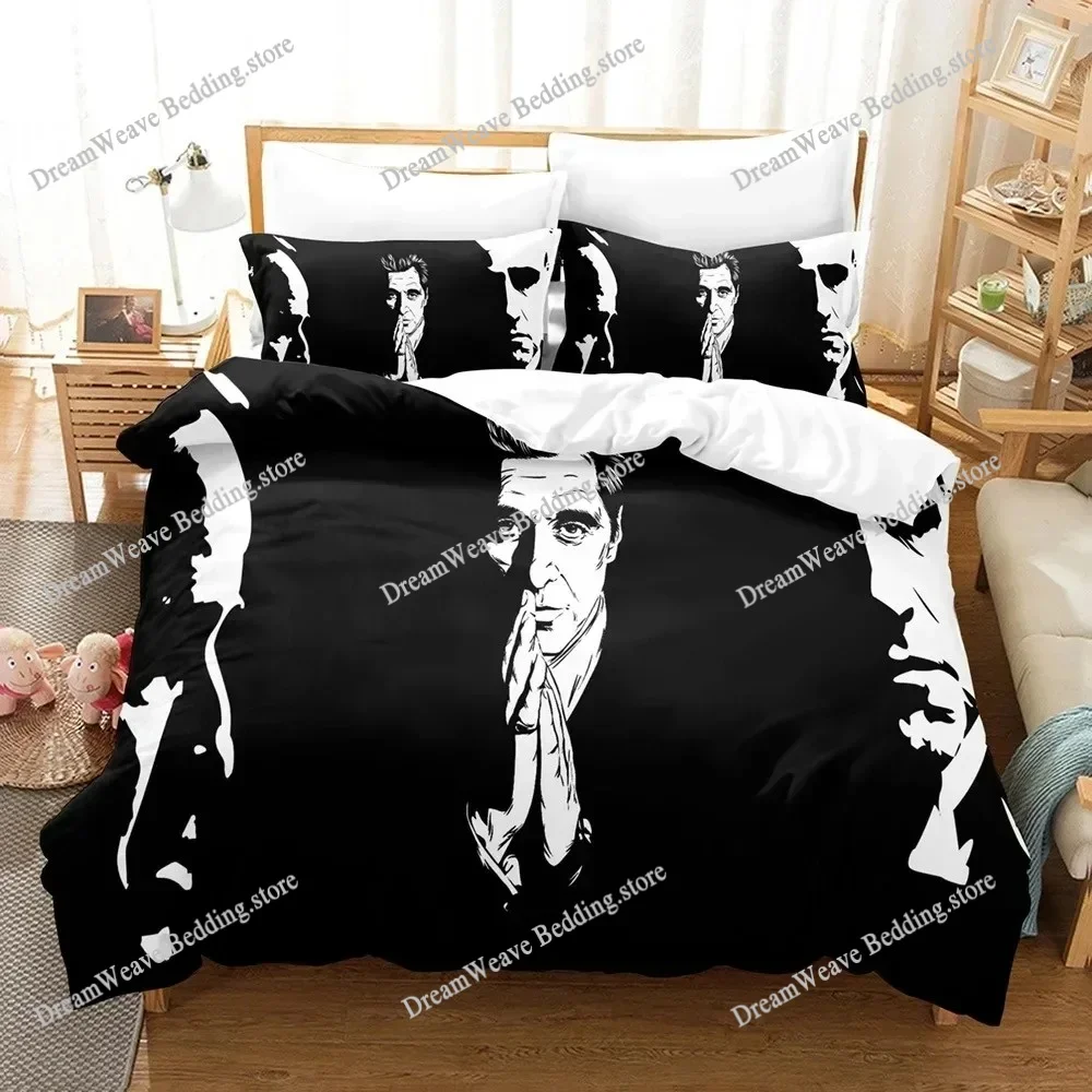 

3D Print Godfather Bedding Set Single Twin Full Queen King Size Gangster Boss Aldult Kid Bedroom Polyester Duvetcover Sets