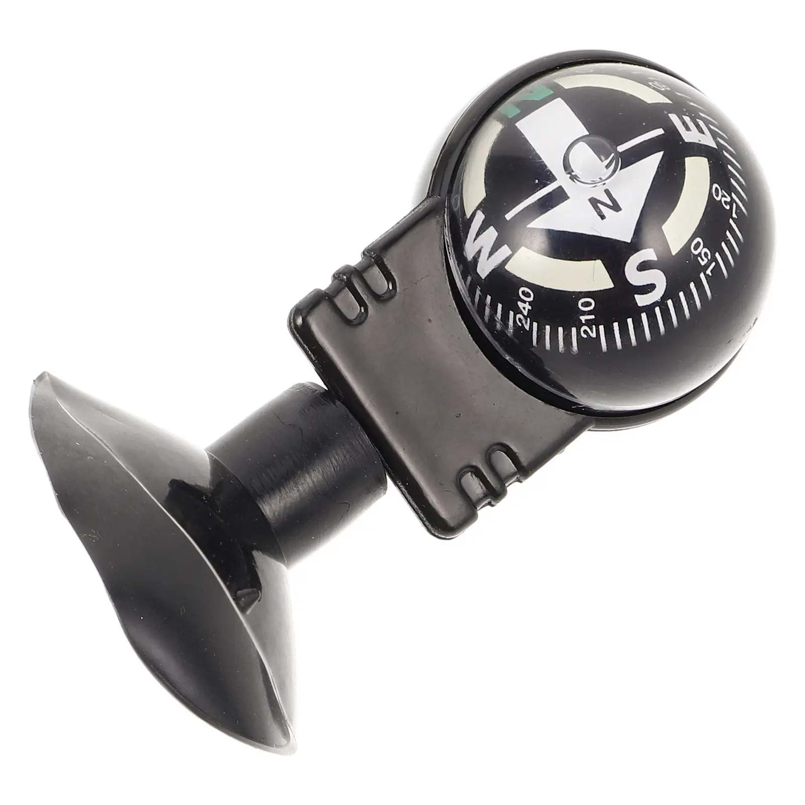 Portable Car Compass Guide Ball Foldable with Suction Cup Rotating Base for Accurate Navigation Car Dashboard Marine Camping