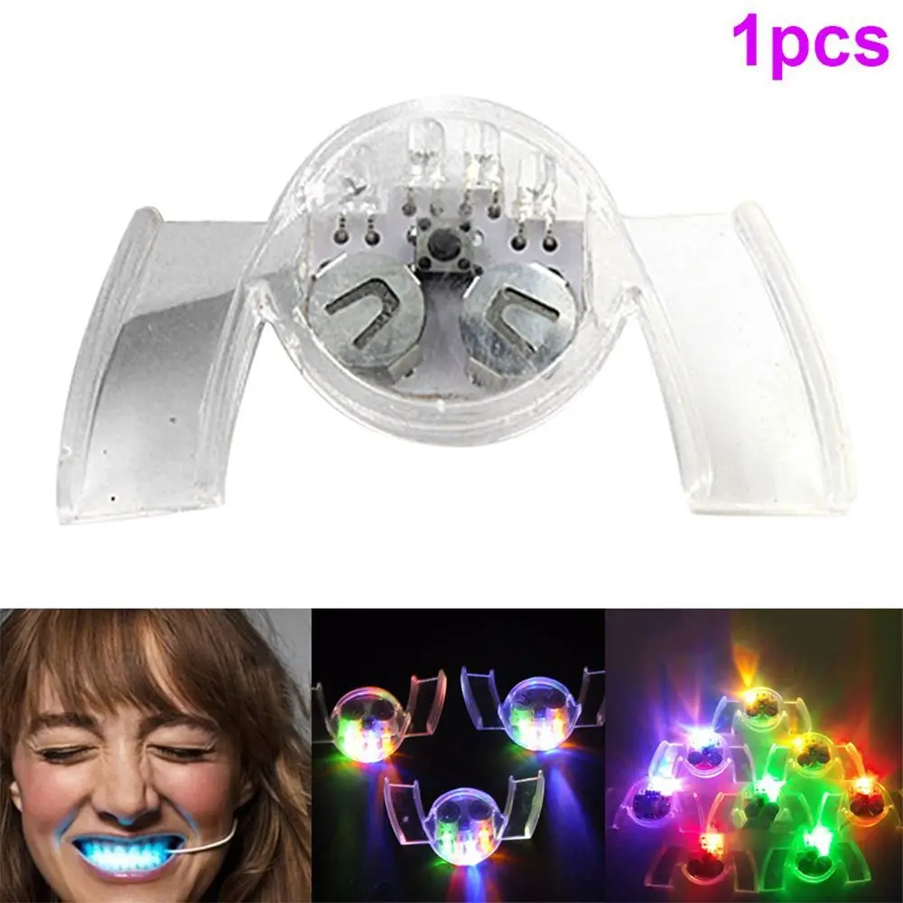 Geschenk Neuheit Blinklicht Spielzeug Party Kinder Kinder LED Glow Tooth Flash Mundspangen Leuchtspielzeug