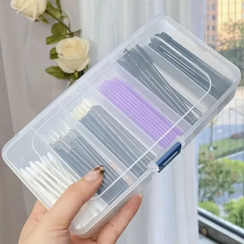Fermagli per capelli in plastica portatili trasparenti a 5/6 griglie Scatola portaoggetti per gioielli Accessori Organizzatore Forniture da viaggio per la casa con antipolvere