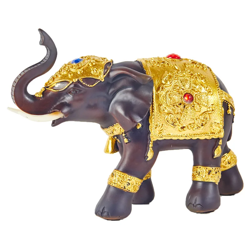 Thai style fortune seeking elephant home decoration handicrafts, living room, office desk, TV cabinet, town house decoration