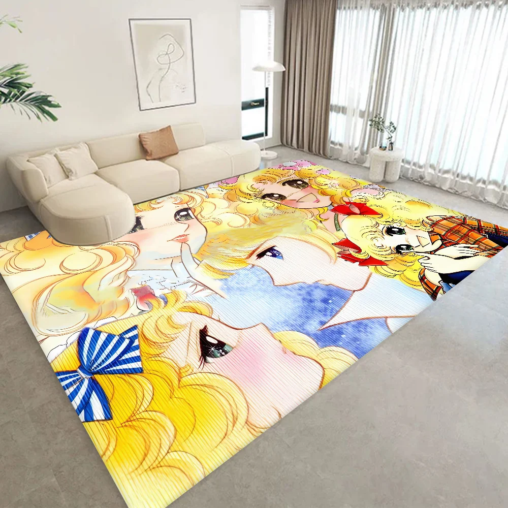 Cartoon Women\'s Candy Candy Hallway Carpet Non-Slip Laundry Room Mat Laundry Decor Balcony Child Living Room Bedside Area Rugs