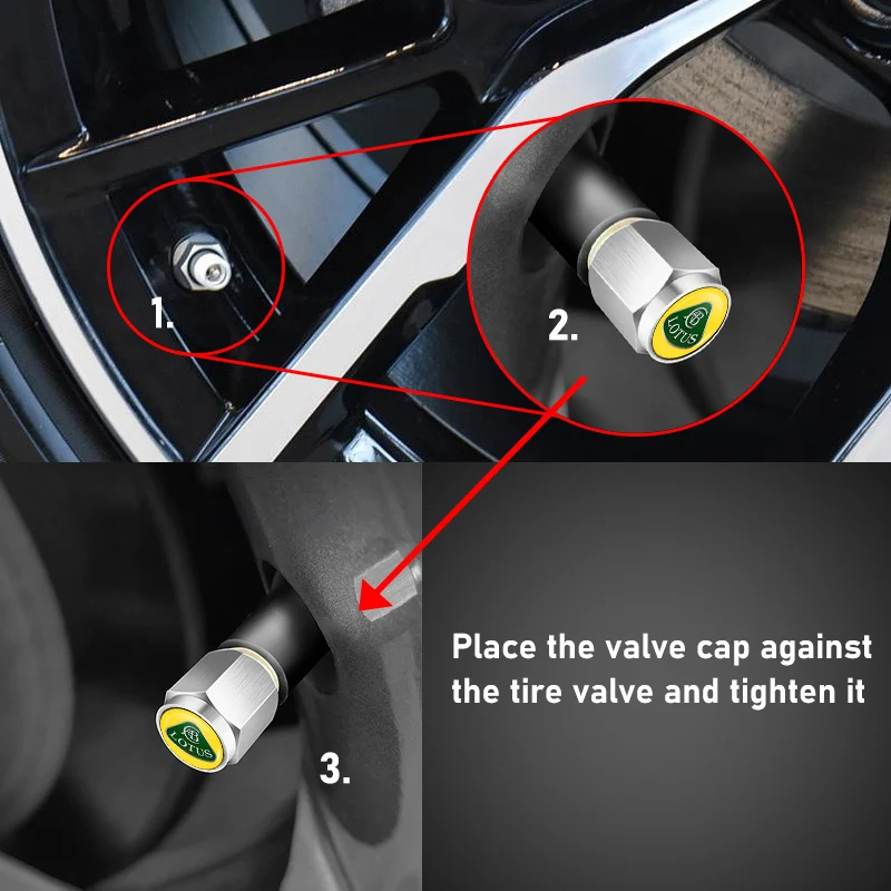 5pcs Car Wheel Tire Valve Protection Caps Auto Accessories For Lotus Eletre Emira Evija Envya 3-Eleven Elise Evora Eterne