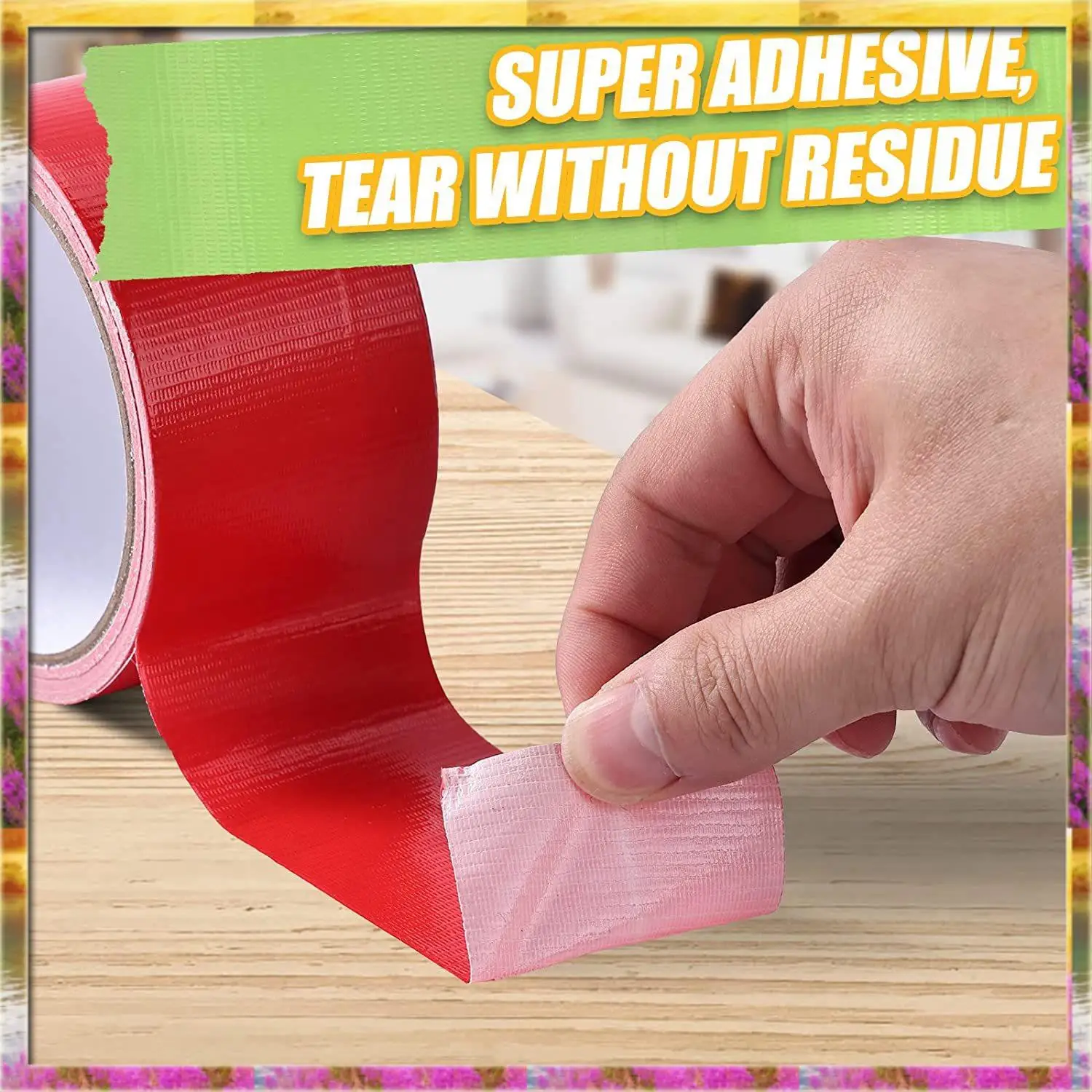 1Set Colored Duct Tape Bulk 12 Assorted Colors Duct Tape 2 Inch X 10 Yards X 12 Rolls Tape Rolls Multicolor【AB07 Price 】