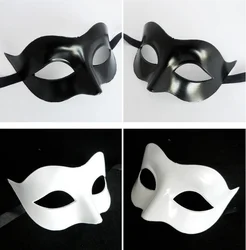 Black White Half Face Venice Mask Halloween Mask Adult Masquerade Lady Fox Eye Masques Festival Christmas Wedding Props Fox Eye