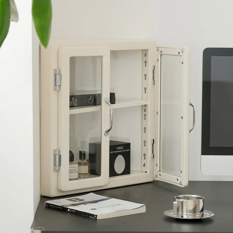 Triangle Cabinet Home Retro Corner Cabinet Light Luxury Internet celebrity Desktop Glass Display Corner Cabinet Storage Locker