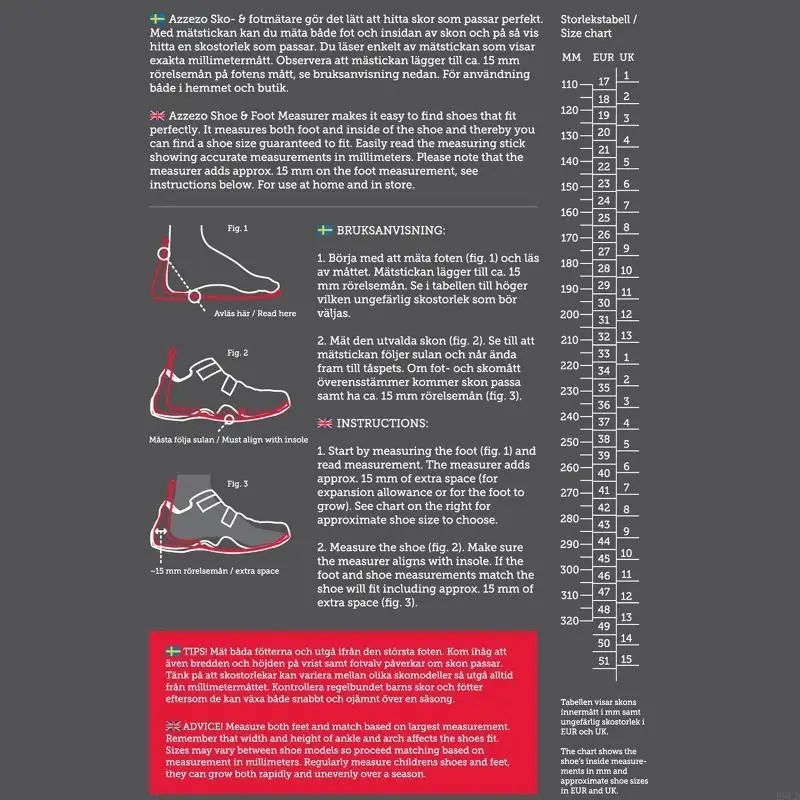 

2025 New Shoe Measurer Foot Gauge Adult Children Shoes Size Measuring Ruler 110-320mm