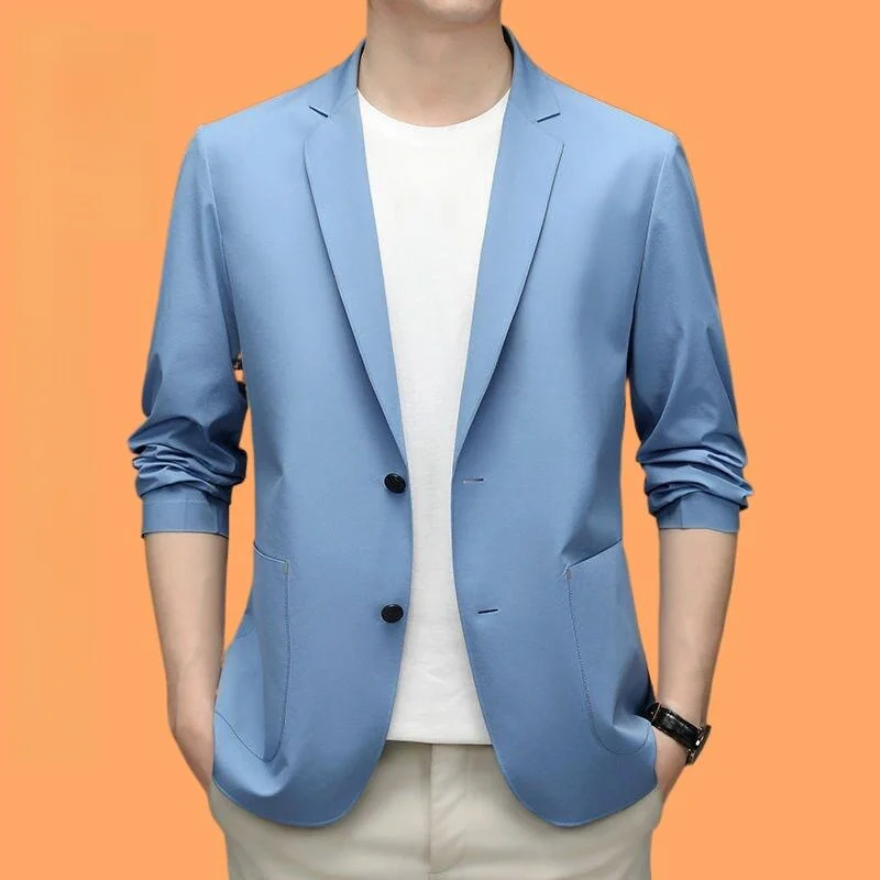 

Comfortable Summer Thin Elastic Sl Men's Suit Casual High-end Sun Protection Lightweight Classic Fit Single-breasted Coat