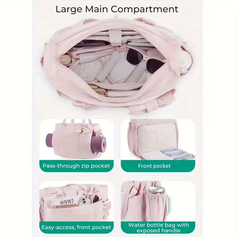 Large capacity interior of tote bag