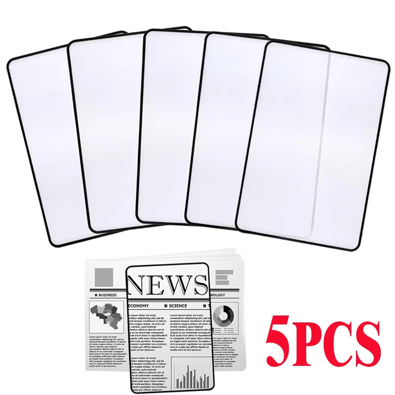 Full Page Large Sheet Magnifier 3X Ultra-thin Magnifying Glass Reading Aid Glass Page Magnifying Lens Magnifier for Reading