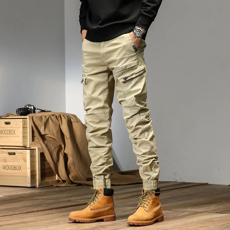 Pantalones Cargo para hombre, pantalón informal con múltiples bolsillos, ropa de calle táctica militar, novedad