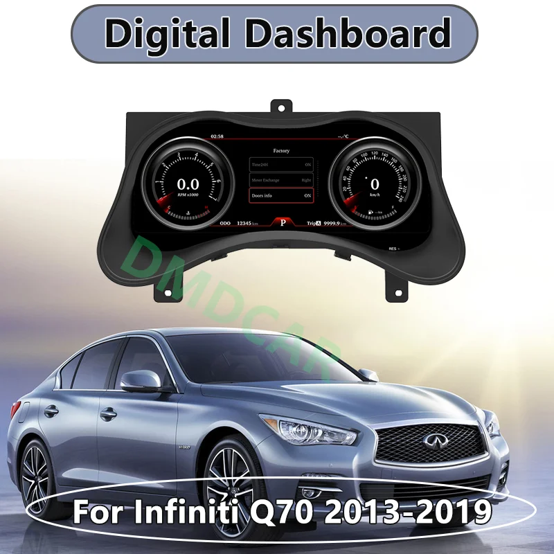 For Infiniti Q70 2013-2019 Car LCD Cluster Instrument Multimedia Dashboard Modification Panel