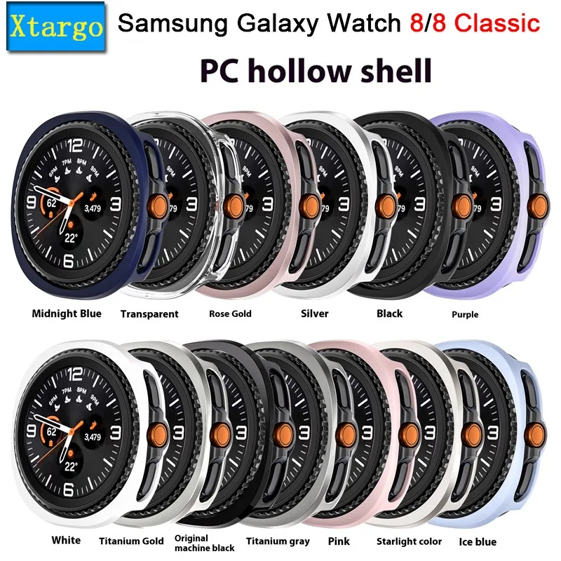 

PC Hollow Case 40mm 44mm 46mm Cover Protective Bumper All-Around for Samsung Galaxy Watch 8/8 Classic Accessories