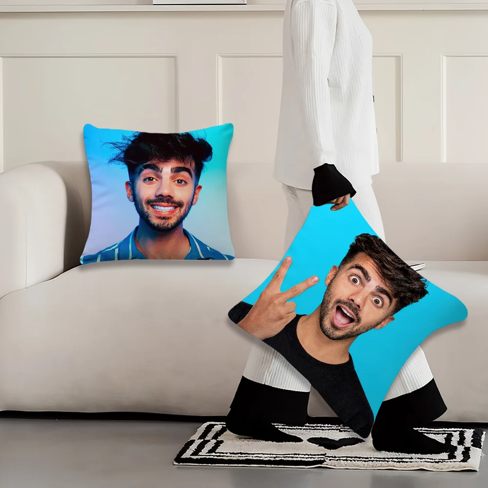 Internet Celebrity Fede V-Vigevani Pillow Case Living Room Accent Couch Back Support Square Lounge Restful Nap Companion ﻿
