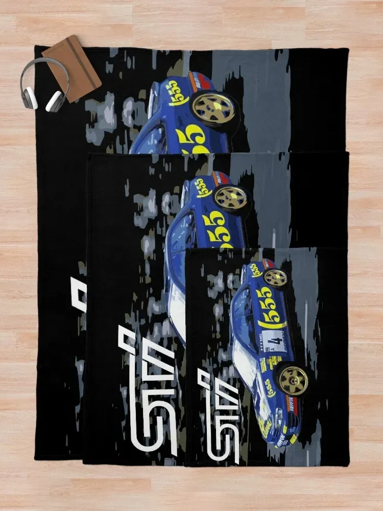 world rally blue 555 colin McRae GC8 Throw Blanket Vintage Large manga Fashion Sofas Blankets