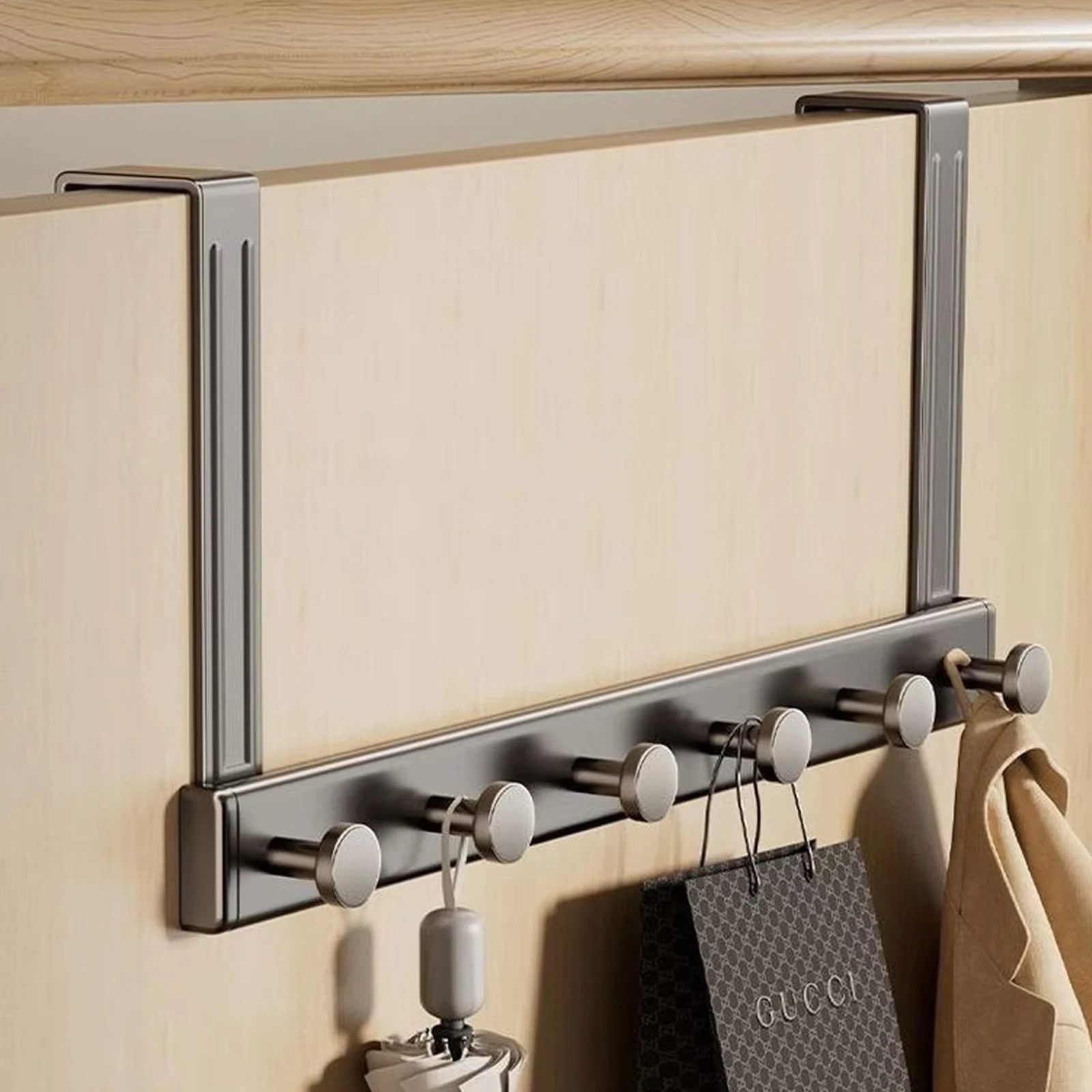 18cm Door Back Hook Clothes Storage Rack Wall Mounted Coat Hook No Drilling Required Modern Minimalist Design for Home Entry