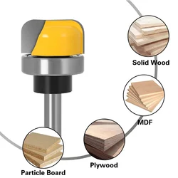 1pcs Woodworking Tool Router Bits 8mm 12mm Shank Corner Edge Rounding Router Milling Cutter Trimmer for Wood19.05mm28.6mm50.8mm