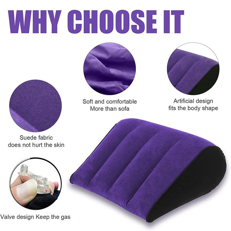 Inflatable Pillow Flocking Love Position Cushione Bed Wedge Furniture Sofa Adults Games Couples Aid Pillows Husband And Wife