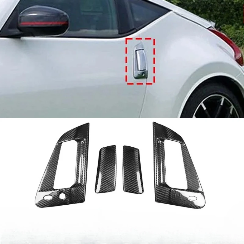 

For Nissan Z370Z Z34 Real Dry Carbon Fiber door outer handle cover exterior decoration Body Kit modification 09-2019 Accessories