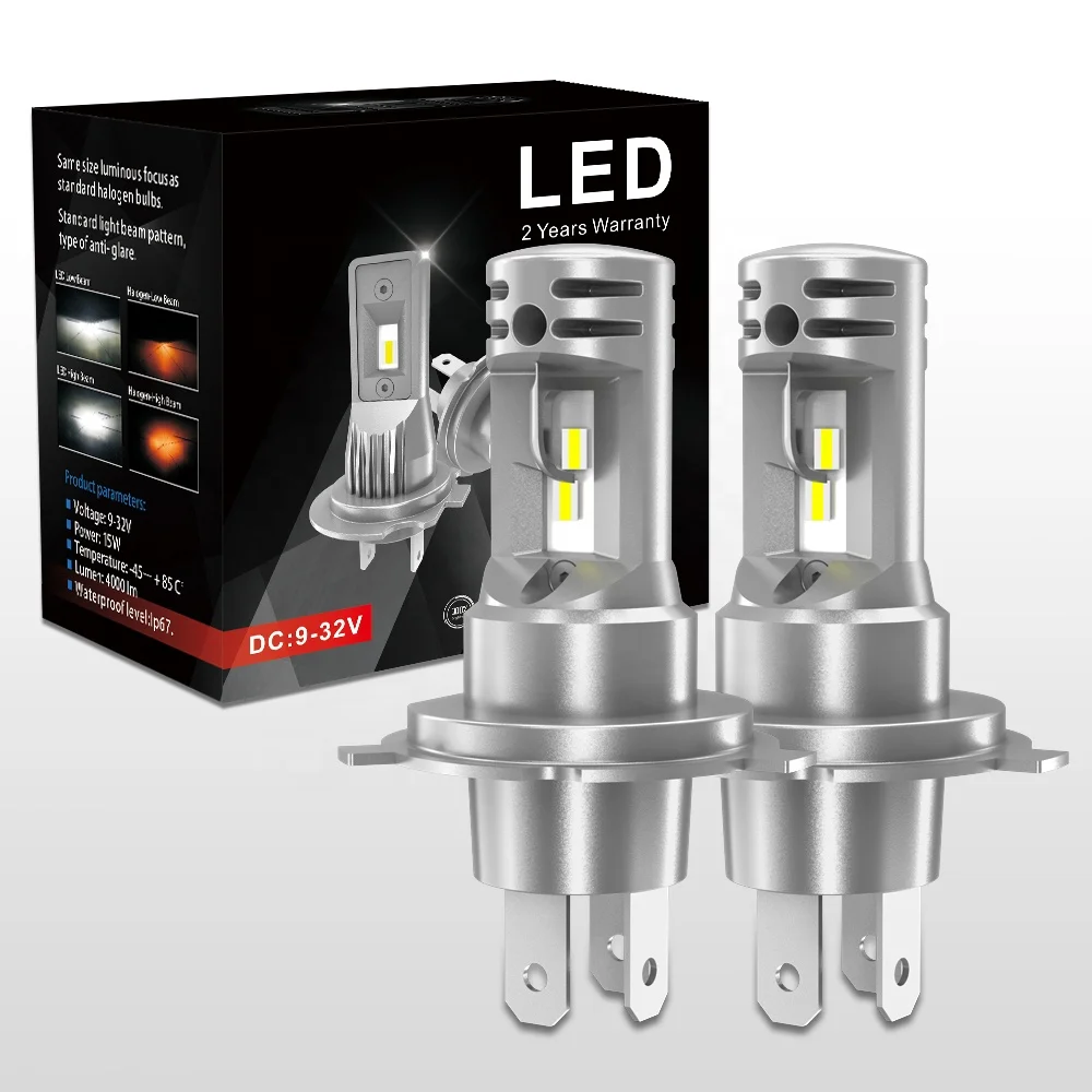 

Auto lighting system plug and play V10PS H19 H18 H4 H7 led headlight H19 led car bulb 4000LM from LANSEKO