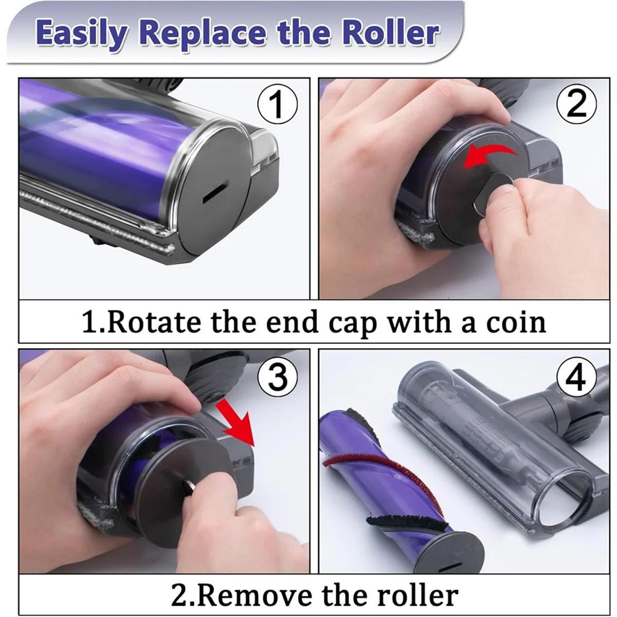 Limpador de cabeça de motor de liberação rápida para dyson v10 digital fino v12 detectar modelos de aspiradores finos peça de substituição de cabeça de limpeza