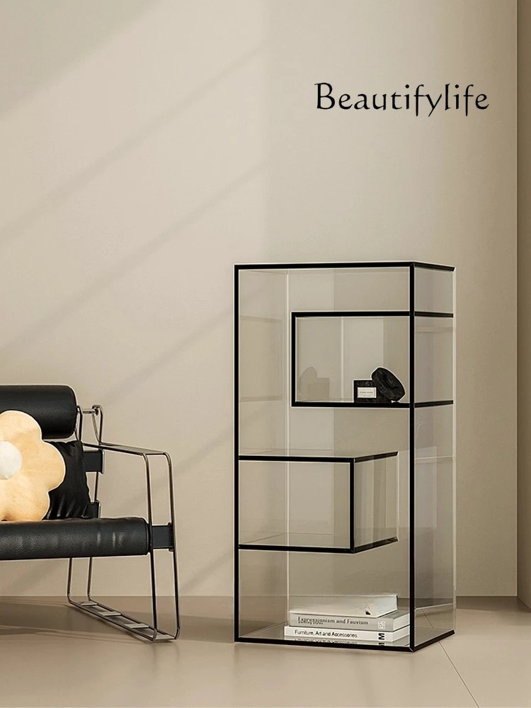 

Simple modern shelf acrylic living room small storage display shelf multi-layer floor bookshelf