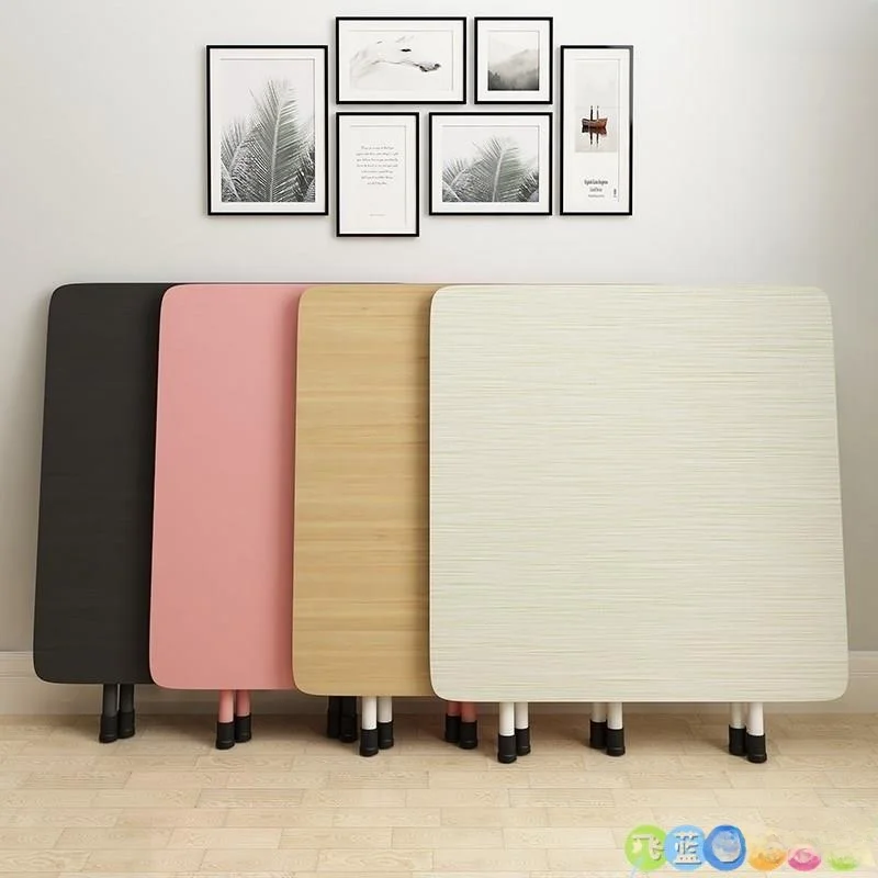 

Square Dining Table Four Corners Foldable Home Use Small for 4 People 6 People Meal Table Low Artificial Board Rectangular Table