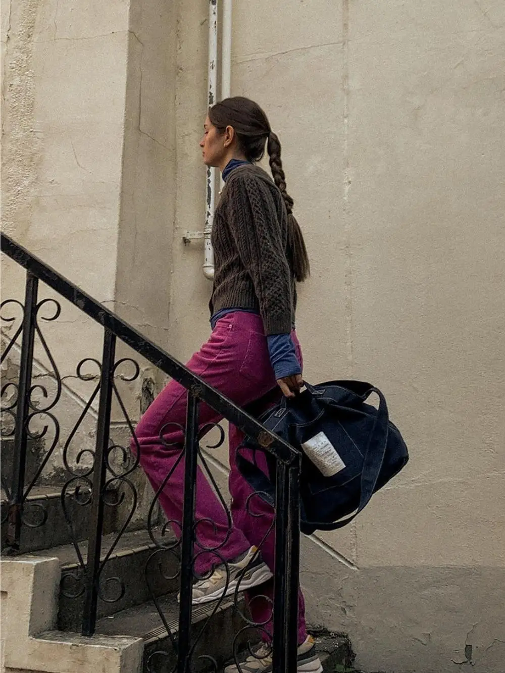 

Peachbasket 2024 Autumn Winter Large Capaci Lazy Sle Canvas Crossbody Bag Trendy Satchel Handbag for Youth Casual Leisure