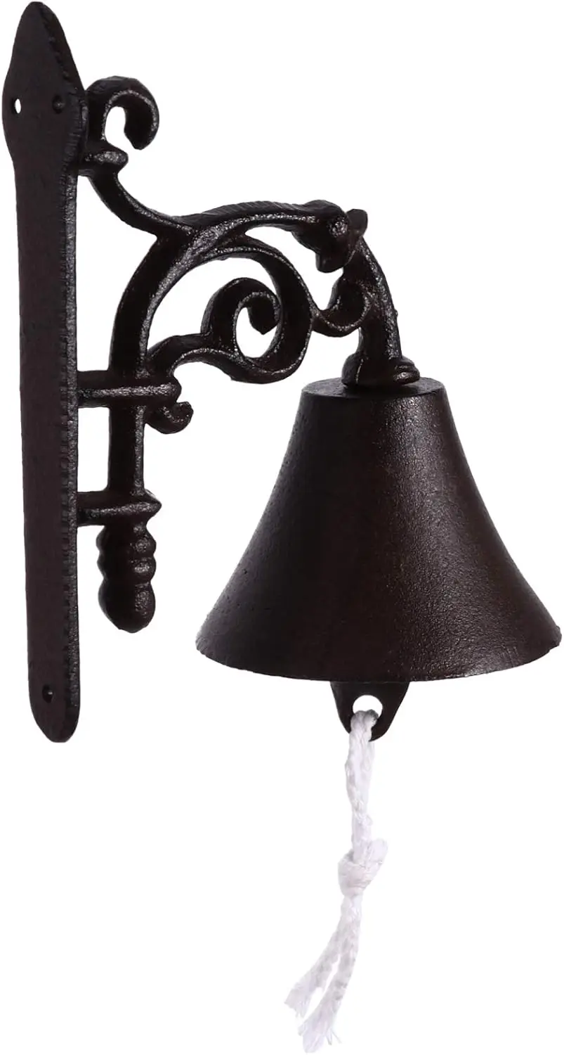 

YARNOW 1 Set Cast Iron Wall Hanging Bell Christmas Jingle Bells Welcome Ship Bell Shaking Doorbell Wall Mounted Dinner Bell Met