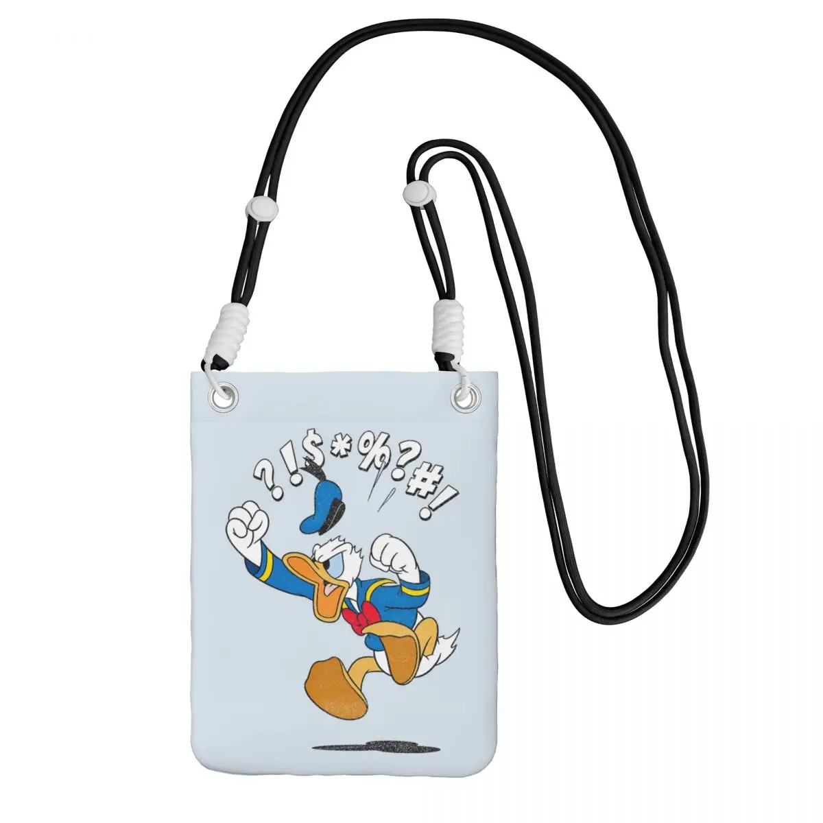 

Custom Donald Duck Mobile Phone Bag for Women Men Fashion Cute Duck Shoulder Crossbody Bag Suitable Coin Purse Mini Purse Wallet