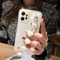 Note12 Love Heart Bracelet Plating Case On For Xiaomi Redmi Note 12 10 11 8 9 Pro 12pro 4g 5g 11s 10s 12s Luxury Chain Cover 12c