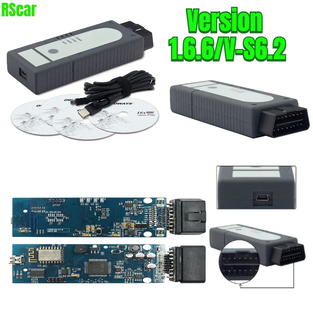 

НОВЫЙ VAS6154 Wi-Fi для VaG V-S1.6.6 для V-W для диагностики AuDi/Skda Bluetooth AMB2300 VAS6154 WIFI полночиповые автоинструменты OD-S1.6.6