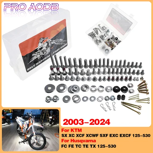 Kit completo de tornillos de plástico para KTM Husqvarna 125 150 200 250 300 350 400 450 500 530 XCF XCWF SXF EXC EXCF FC FE
