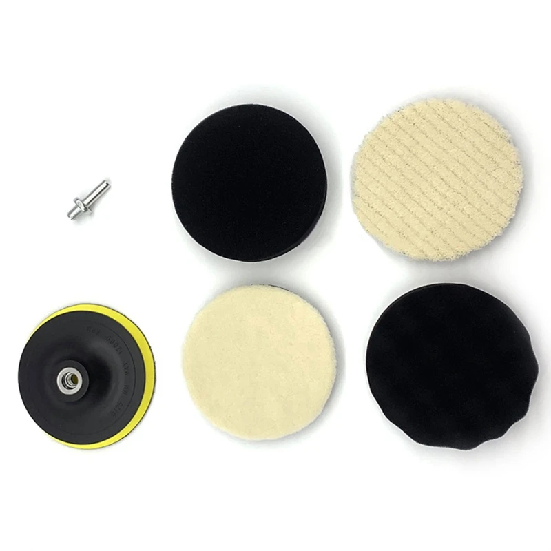 New Beauty Waxing Set Automotive Polishing Tools Car Polishing Disc Sponge Polishing Wheel Wool Pad 5