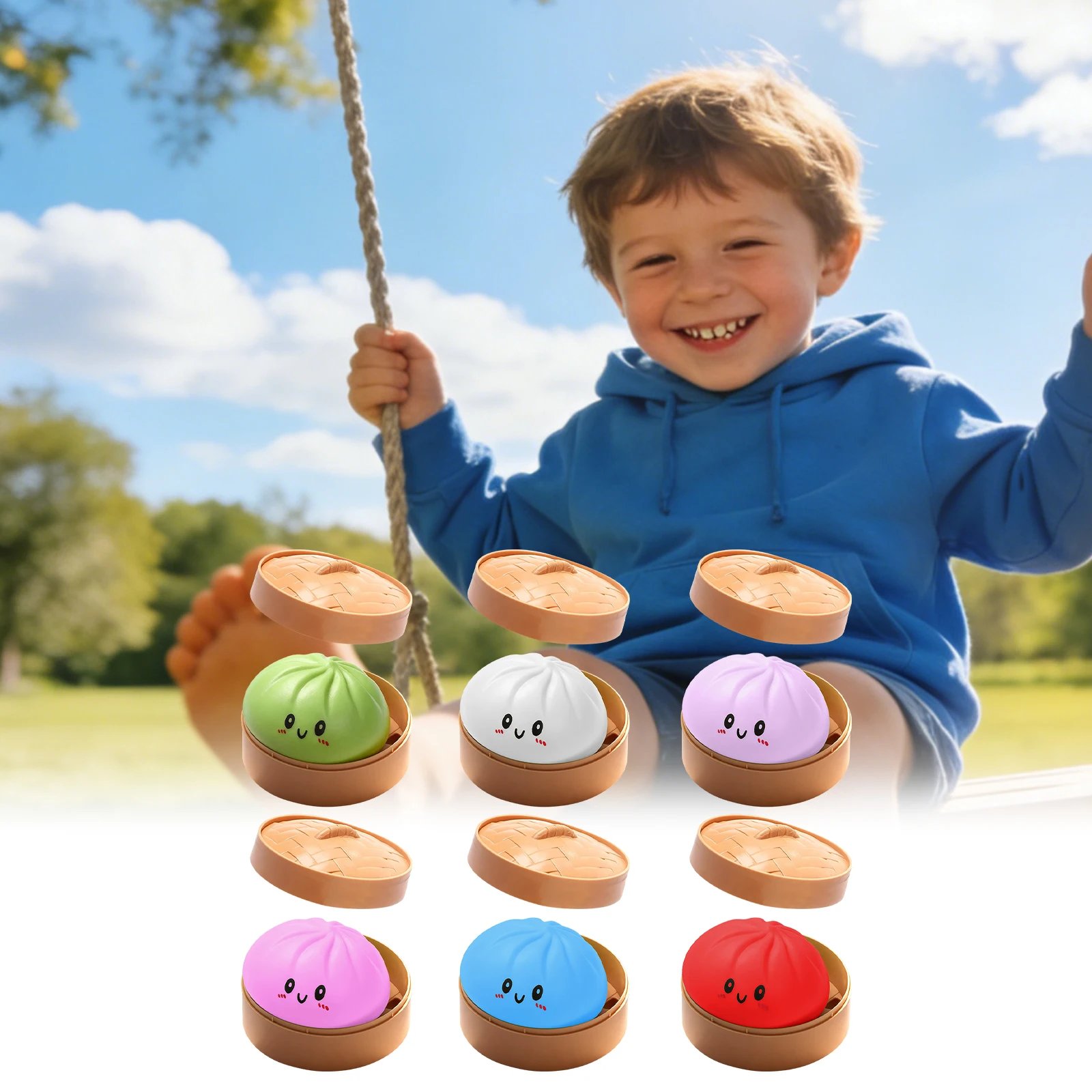 

Разноцветный сквиш-булочка, милый, медленно восстанавливающий форму, забавная имитация снятия стресса, портативный сквиш, украшение для офиса, новинка 2026 года, хит продаж