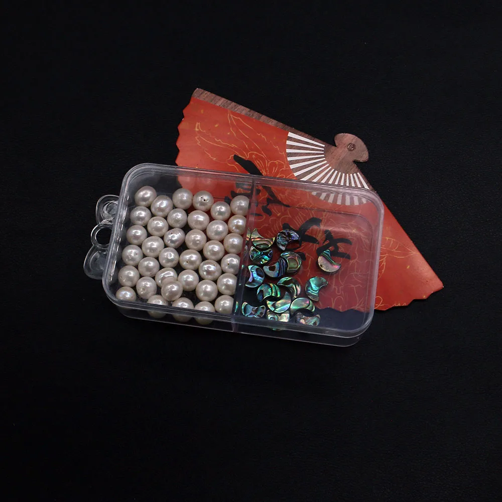 Practical Portable Transparent Plastic Polished Geometric Rectangular Compartment Jewelry Storage Box for Necklaces Ornaments