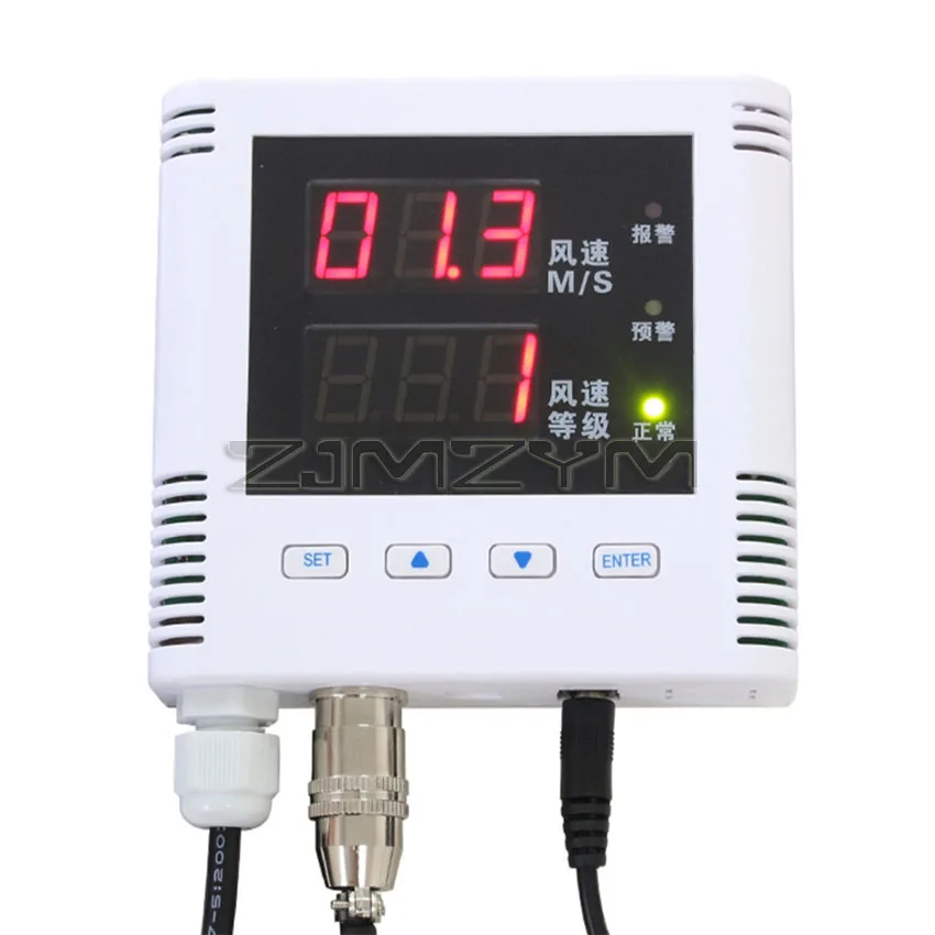 Tower crane wind speed display meter with RS485 Aluminum alloy wind speed sensor wind speed controller tester large LED display