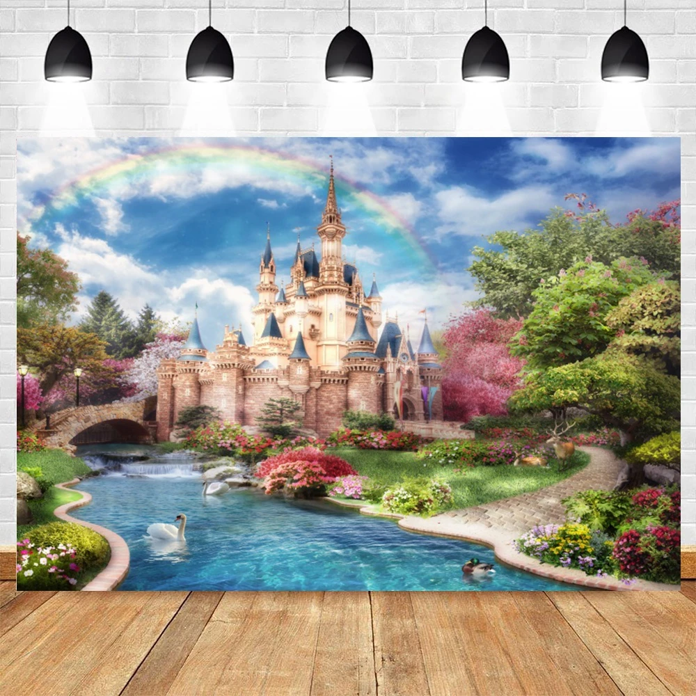 Fairy Tale Forest Wonderland Photography Backdrop Enchanted Dreamy Jungle Mushroom Baby Birthday Party Photo Background Decor