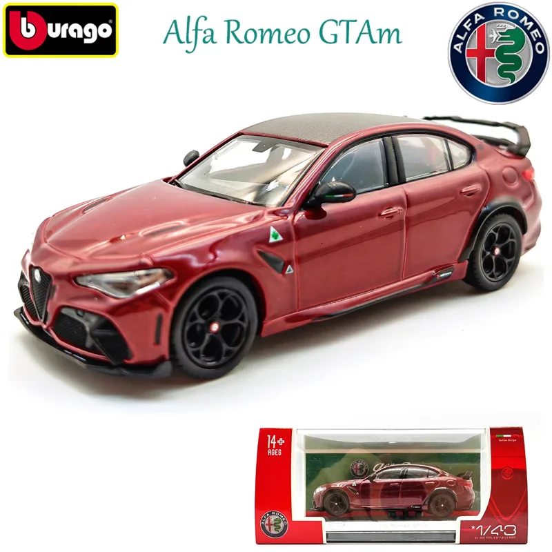Bburago 1:43 alfa romeo gtam carros modelo liga veículo de luxo diecast puxar para trás carros modelo brinquedo coleção presente para adultos