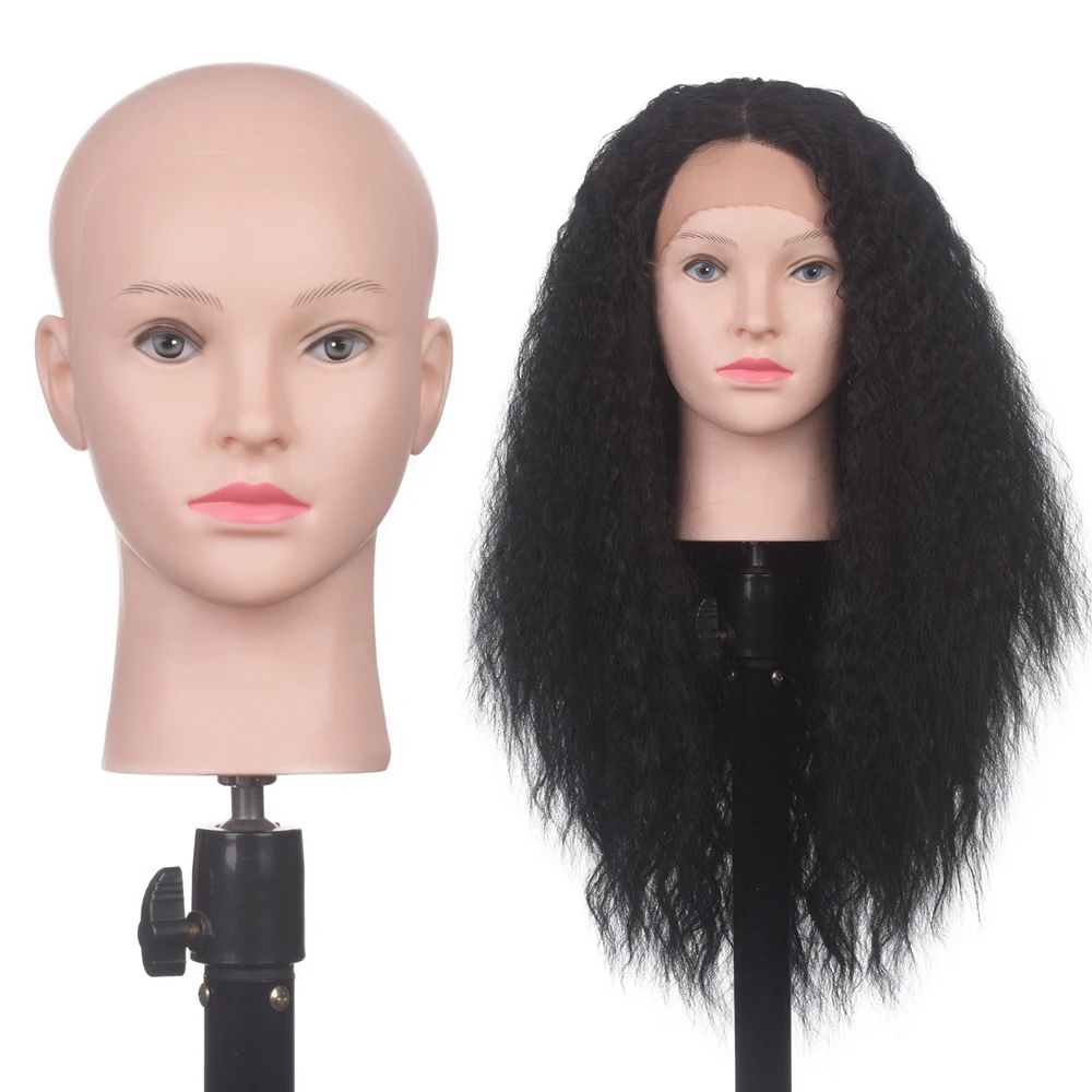 Female Bald Mannequin Head Professional Cosmetology Face Makeup Doll Head for Wig Making Display Hats Eyeglasses Wig Head
