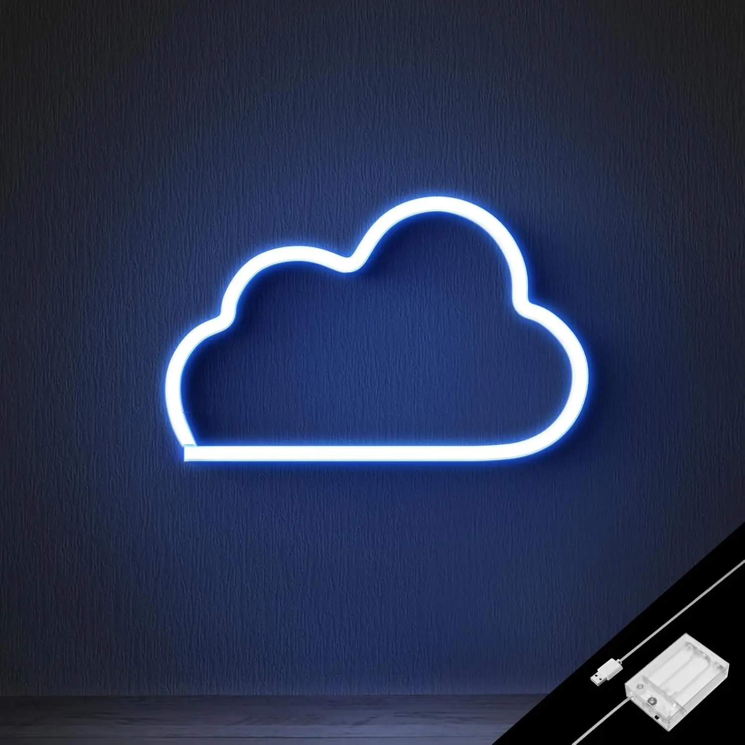 Blue Cloud Neon Sign USB Powered Neon Lights Signs Cloud Lamp Cloud Decor for Bedroom Night Light for Kids Party Decorations