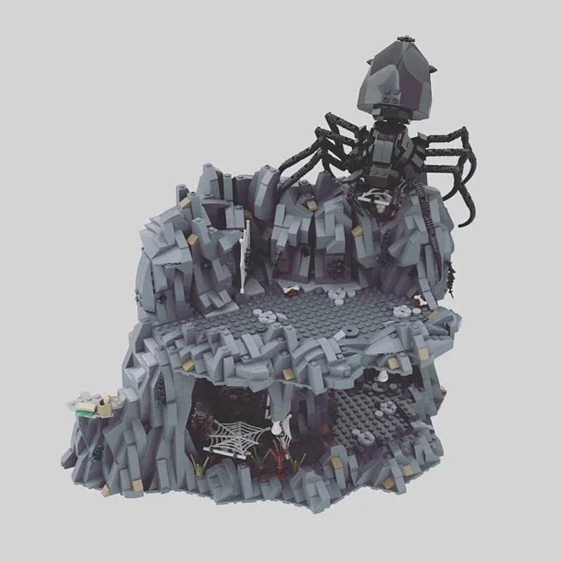 Magical Rings Movie Model Moc Building Bricks Death Spider Cave Technology Modular Blocks Gifts Christmas Toys DIY Sets Assembly