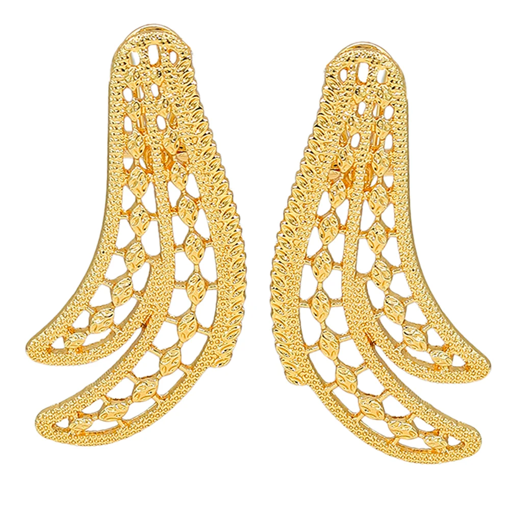 YTJX 18K Gold Plated Hollow Leaf Drop Earrings Vintage Ethnic Openwork Long Dangle Earring For Women Statement Jewelry Gift 2026